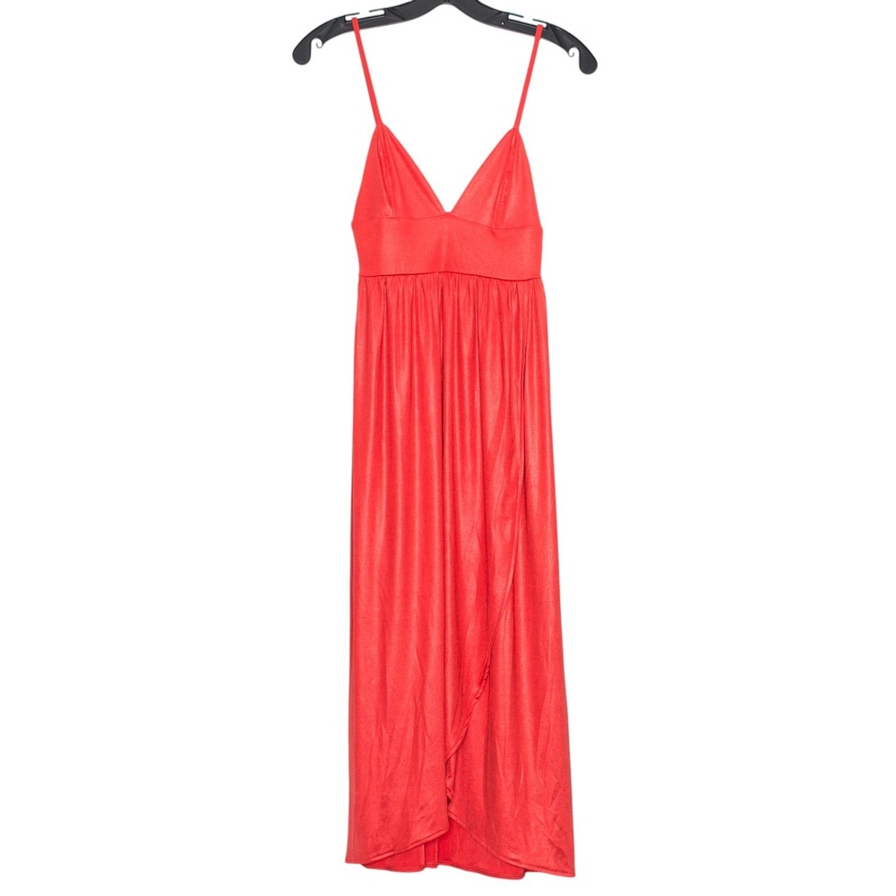 Urban Outfitters Babydoll Dress Y2K Empire Waist Romantic Boho Flowy Midi Red XS